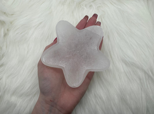 Selenite Star Crystal Charging Plate - 4 Inch Bowl