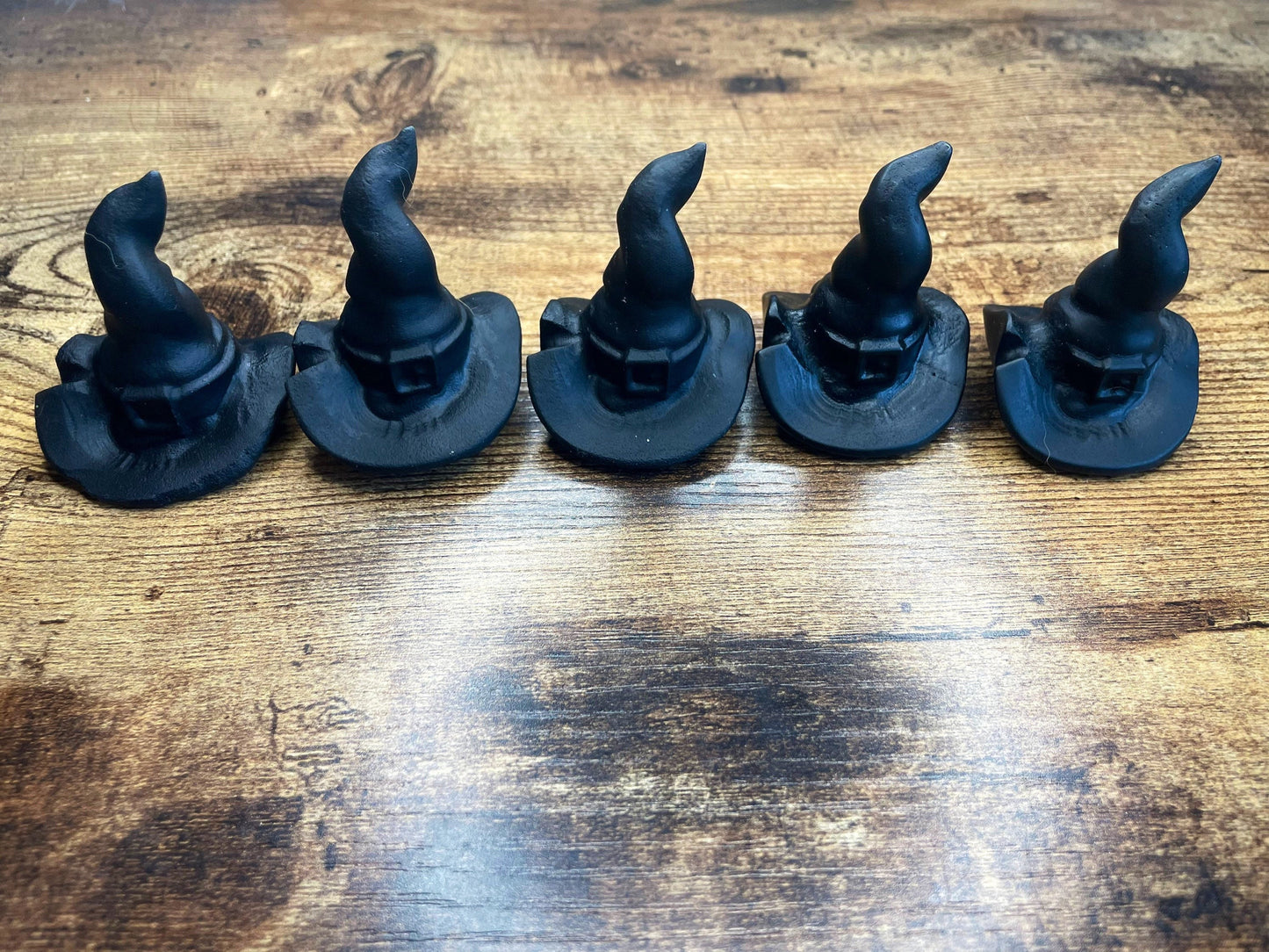 Black Obsidian Witch Hat - 2 inch Black Matte Crystal Carvings